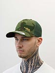 Бейсболка FLEXFIT арт. 6606MC (зеленый / камуфляж)